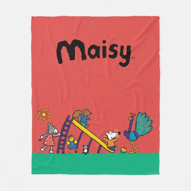 Maisy on the Playground with Friends Fleece Blanket (Front)