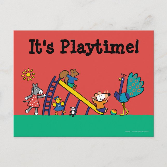 Maisy on the Playground with Friends Postcard (Front)