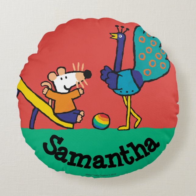 Maisy on the Playground with Friends Round Cushion (Front)