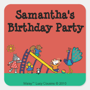 Maisy on the Playground with Friends Square Sticker