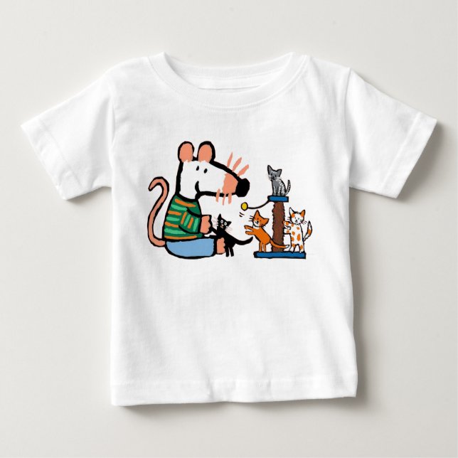 Maisy Plays with Kittens Baby T-Shirt (Front)