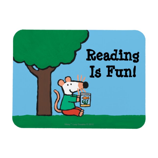 Maisy Reads Her Library Book Outside Magnet (Horizontal)