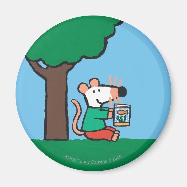 Maisy Reads Her Library Book Outside Magnet (Front)