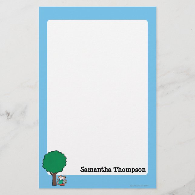 Maisy Reads Her Library Book Outside Stationery (Front)