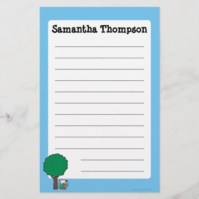 Maisy Reads Her Library Book Outside Stationery (Front)