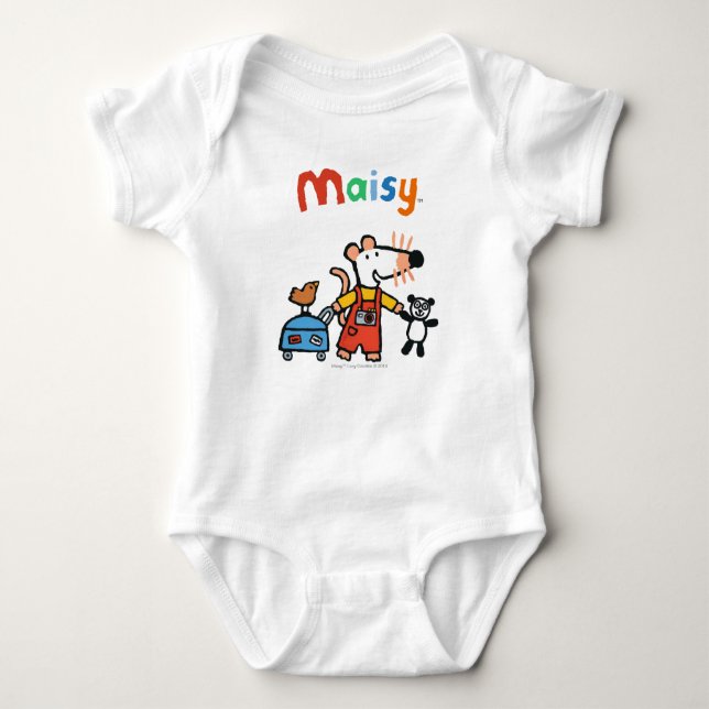 Maisy Ready for Vacation with Luggage Baby Bodysuit (Front)