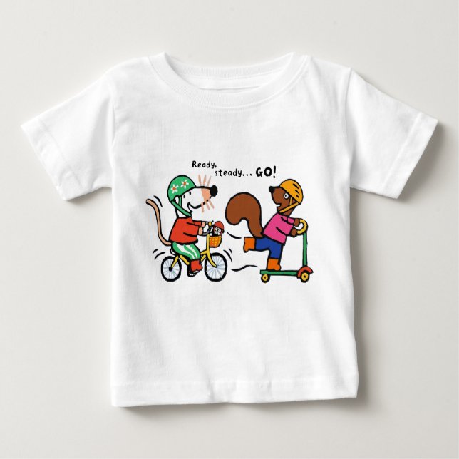 Maisy Rides a Bike Baby T-Shirt (Front)