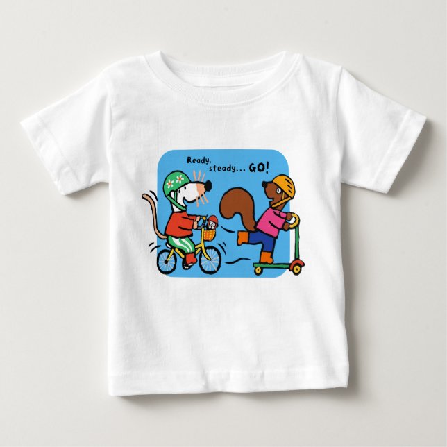 Maisy Rides a Bike Baby T-Shirt (Front)