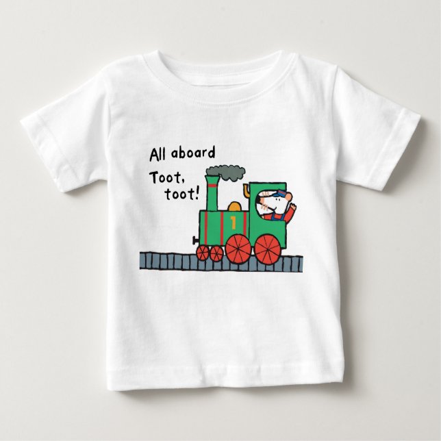 Maisy rides a Train  Baby T-Shirt (Front)