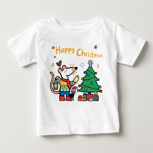 Maisy sings Happy Christmas Baby T-Shirt (Front)