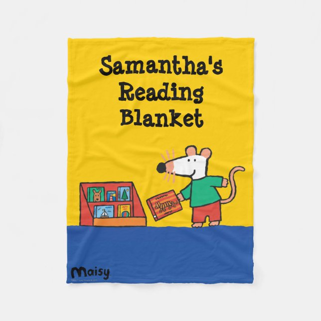 Maisy with Library Books Fleece Blanket (Front)