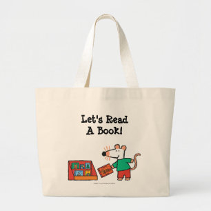 Maisy with Library Books Large Tote Bag