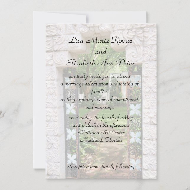 Maitland Art Centre Commitment Ceremony Invitation (Front)