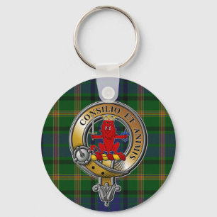 Maitland Tartan & Badge Key Ring