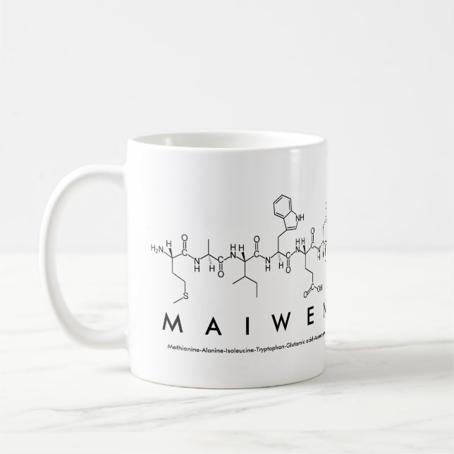 Maiwen peptide name mug (Left)