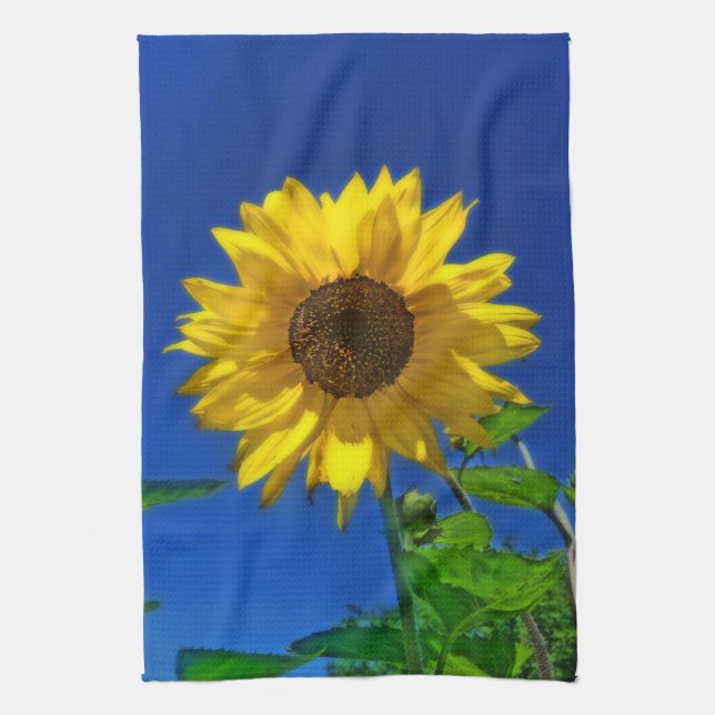 Maize 'N Blue Sunflower Kitchen Towel (Vertical)