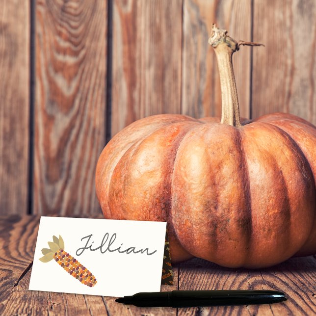 Maize or Indian Corn Thanksgiving Place Card (Creator Uploaded)