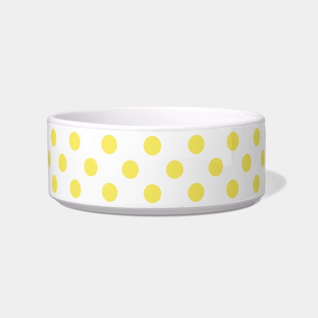 Maize Yellow Polka Dots Circles Bowl (Left)