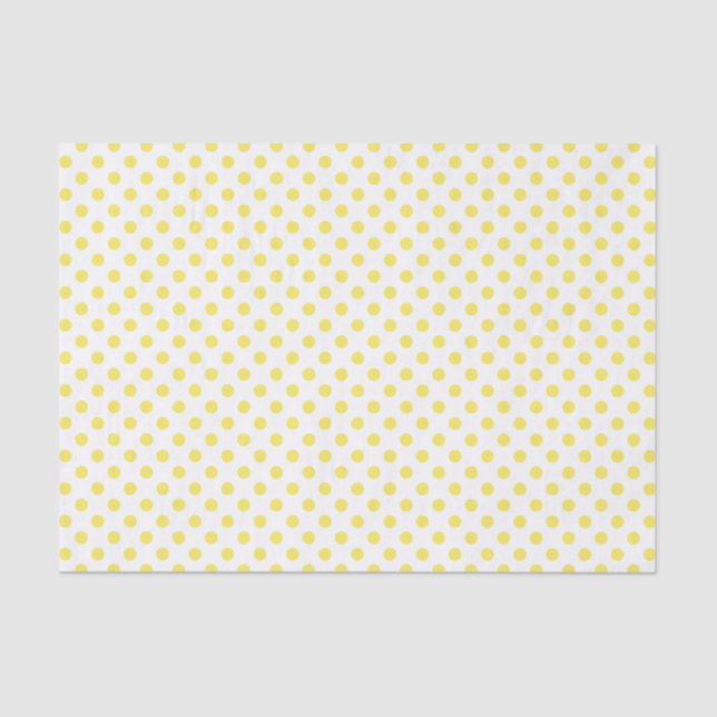 Maize Yellow Polka Dots Circles Tissue Paper (Front)