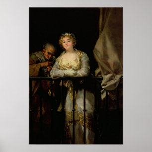 Maja and Celestina on a Balcony, 1805-12 Poster