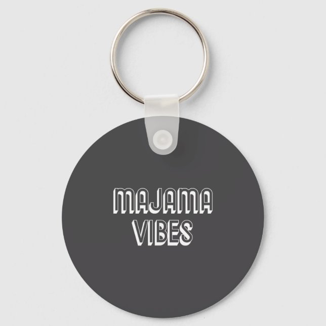 Majama Vibes - Gujarati Funny  Key Ring (Front)