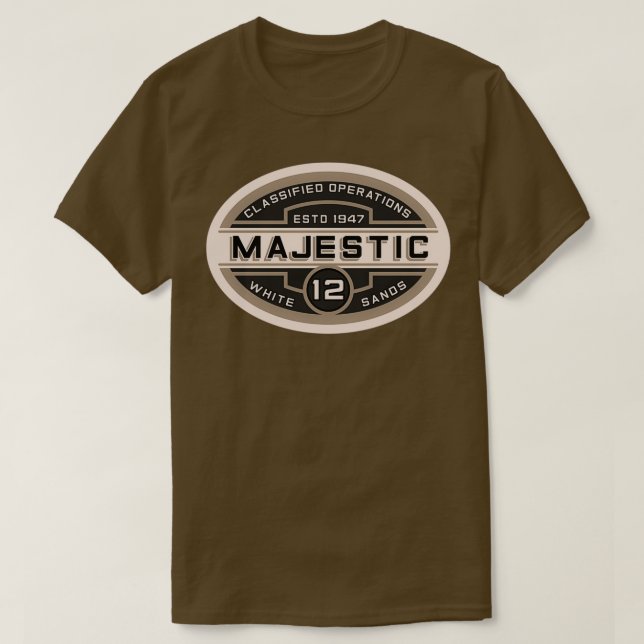 MAJESTIC 12 SEPIA T-Shirt (Design Front)