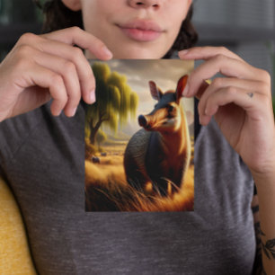 Majestic Aardvark in Serene Field Postcard