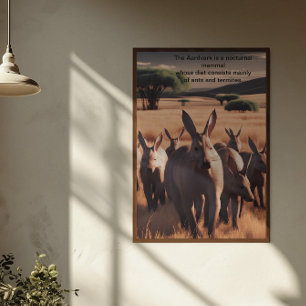 Majestic Aardvark Roam the Arid Plains Poster