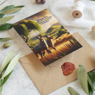 Majestic Aardwolf Gracing Grasslands Postcard