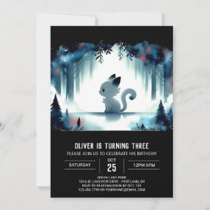 Majestic Adorable Cat Birthday Invitation