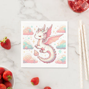 Majestic Adorable Dragon Baby Shower Napkin