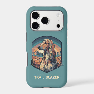 Majestic Afghan Hound Mountain Sunset Graphic