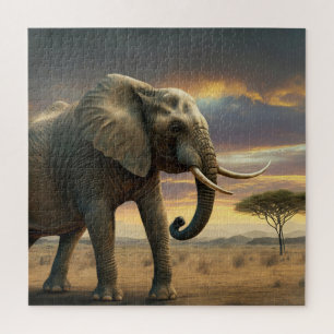 Majestic African Bush Elephant Jigsaw Puzzle