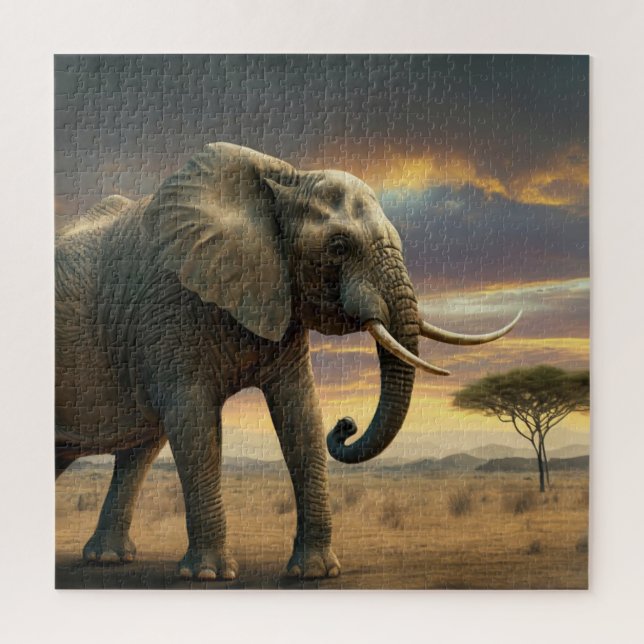 Majestic African Bush Elephant Jigsaw Puzzle (Vertical)