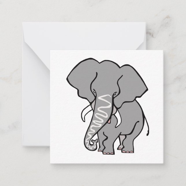 Majestic African Elephant - Endangered animal - Card (Front)