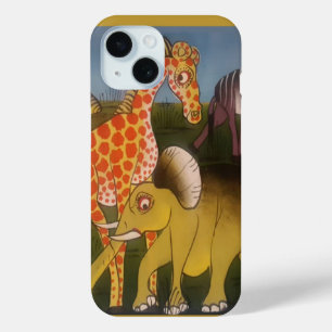 Majestic African Wildlife: A Beautiful Painting. iPhone 15 Case