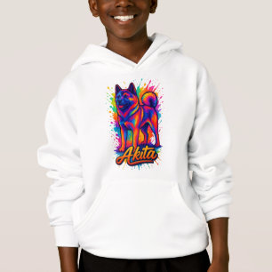 Majestic Akita – Vibrant Colourful Pop Art Illustr