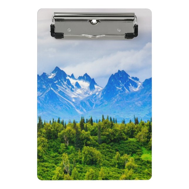 Majestic Alaska Mountains Mini Clipboard (Front)