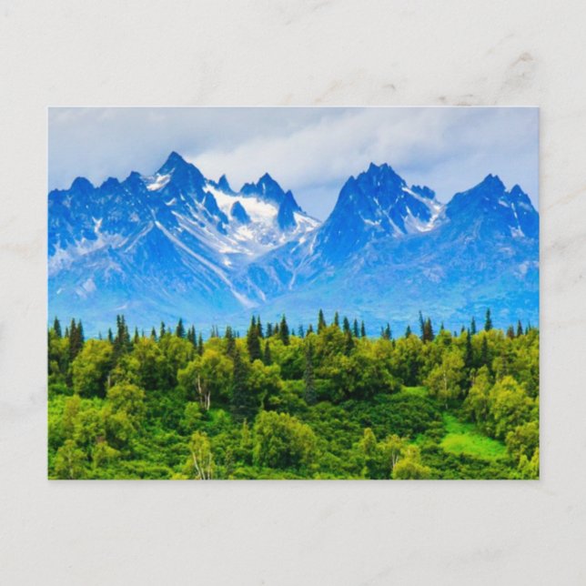 Majestic Alaska Mountains Postcard (Front)