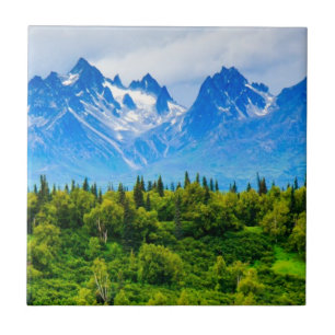 Majestic Alaska Mountains Tile