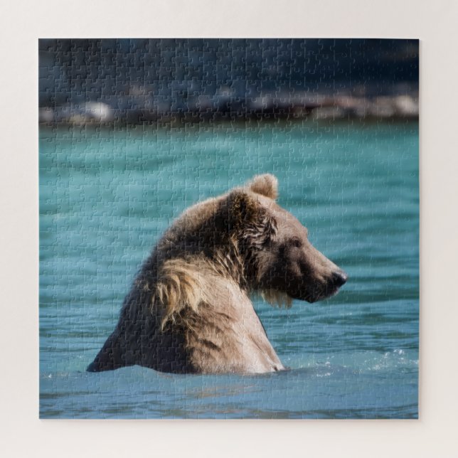 Majestic Alaskan Brown Bear Jigsaw Puzzle (Vertical)