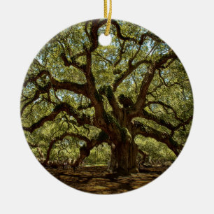 Majestic Angel Oak Ceramic Tree Decoration
