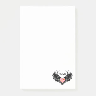 Majestic Angel with Black Wings Post-it Notes