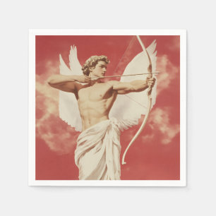 Majestic Angelic Archer - A Symbol of Love and Pas Napkin