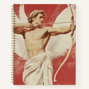 Majestic Angelic Archer - A Symbol of Love and Pas Notebook