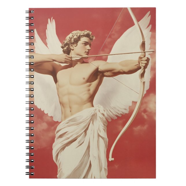 Majestic Angelic Archer - A Symbol of Love and Pas Notebook (Front)