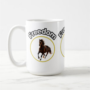 **Majestic Arabian Horse in the Golden Desert** Coffee Mug