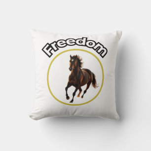 **Majestic Arabian Horse in the Golden Desert** Cushion