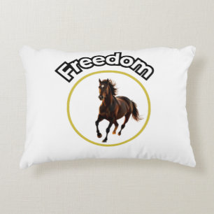 **Majestic Arabian Horse in the Golden Desert** Decorative Cushion