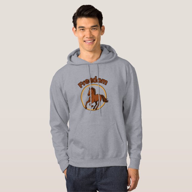 **Majestic Arabian Horse in the Golden Desert** Hoodie (Front Full)